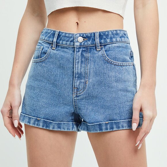 PacSun Party Blue Denim Mom Shorts sz 25 - Picture 1 of 8